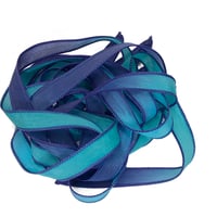 Image 6 of 1PC. PARAKEET   42" Hand Dyed Finished Edge Silk Wrist Wrap Bracelet/Jewelry/Craft Ribbons