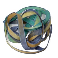 Image 2 of 1PC. PIRATE COVE   42" Hand Dyed Finished Edge Silk Wrist Wrap Bracelet/Jewelry/Craft Ribbons