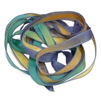 Image 7 of 1PC. PIRATE COVE   42" Hand Dyed Finished Edge Silk Wrist Wrap Bracelet/Jewelry/Craft Ribbons