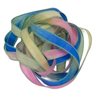 Image 2 of 1PC. TETRIS 42" Hand Dyed Finished Edge Silk Wrist Wrap Bracelet/Jewelry/Craft Ribbons