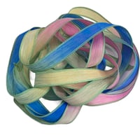 Image 5 of 1PC. TETRIS 42" Hand Dyed Finished Edge Silk Wrist Wrap Bracelet/Jewelry/Craft Ribbons