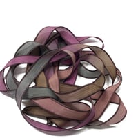 Image 4 of 1PC. QUEST 42" Hand Dyed Finished Edge Silk Wrist Wrap Bracelet/Jewelry/Craft Ribbons