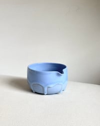 Image 1 of Blue Matcha Bowl with Blue Drip- Discounted