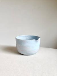 Image 2 of Blue and Pink Marble Matcha Bowl