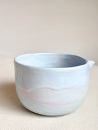 Image 4 of Blue and Pink Marble Matcha Bowl