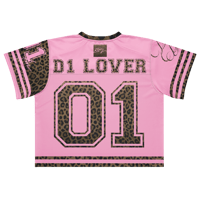 Image 11 of ‘D1 LOVER’ | ‘LEOPARD’ | ‘LOVER BABY’ Pink Boxy Football Jersey