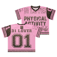 Image 12 of ‘D1 LOVER’ | ‘LEOPARD’ | ‘LOVER BABY’ Pink Boxy Football Jersey