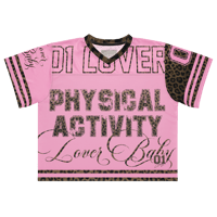 Image 10 of ‘D1 LOVER’ | ‘LEOPARD’ | ‘LOVER BABY’ Pink Boxy Football Jersey