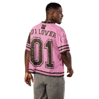 Image 8 of ‘D1 LOVER’ | ‘LEOPARD’ | ‘LOVER BABY’ Pink Boxy Football Jersey
