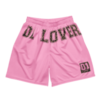 Image 1 of ‘D1 LOVER’ | ‘LEOPARD’ | ‘LOVER BABY’ Pink Mesh Shorts