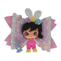 Large Easter Flower Bunny Girl