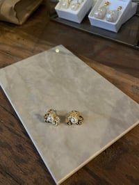 Image 1 of Flower Pearl Earrings Stainless Steel - No. 9