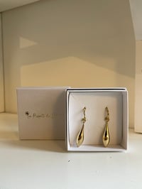 Image 2 of Teardrops Hoops Earrings Stainless Steel - No. 8