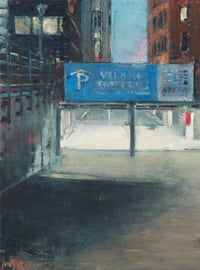 Painting / maleri / "IB – Malerdrømme og tankestreger – Den lyse undergrund" / 30x40 cm