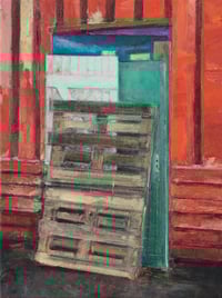 Image 1 of Painting / maleri / "IB – Malerdrømme og tankestreger – Projektet i Ballonparken" / 30x40 cm