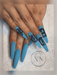Image 2 of Old English Nails Full Set