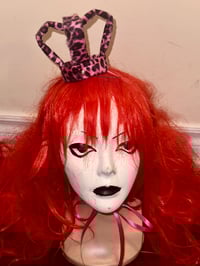 Image 1 of pink leopard mini crown