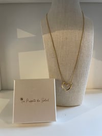 Image 2 of Heart Charm Gold Nacklace Stainless Steel - No. 1