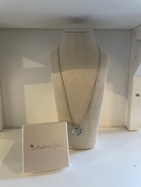 Image 2 of Heart Charm Silver Necklace Stainless Steel - No. 2