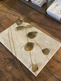 Image 1 of Extra long Flower Detailed Necklace Stainless Steel - No. 7