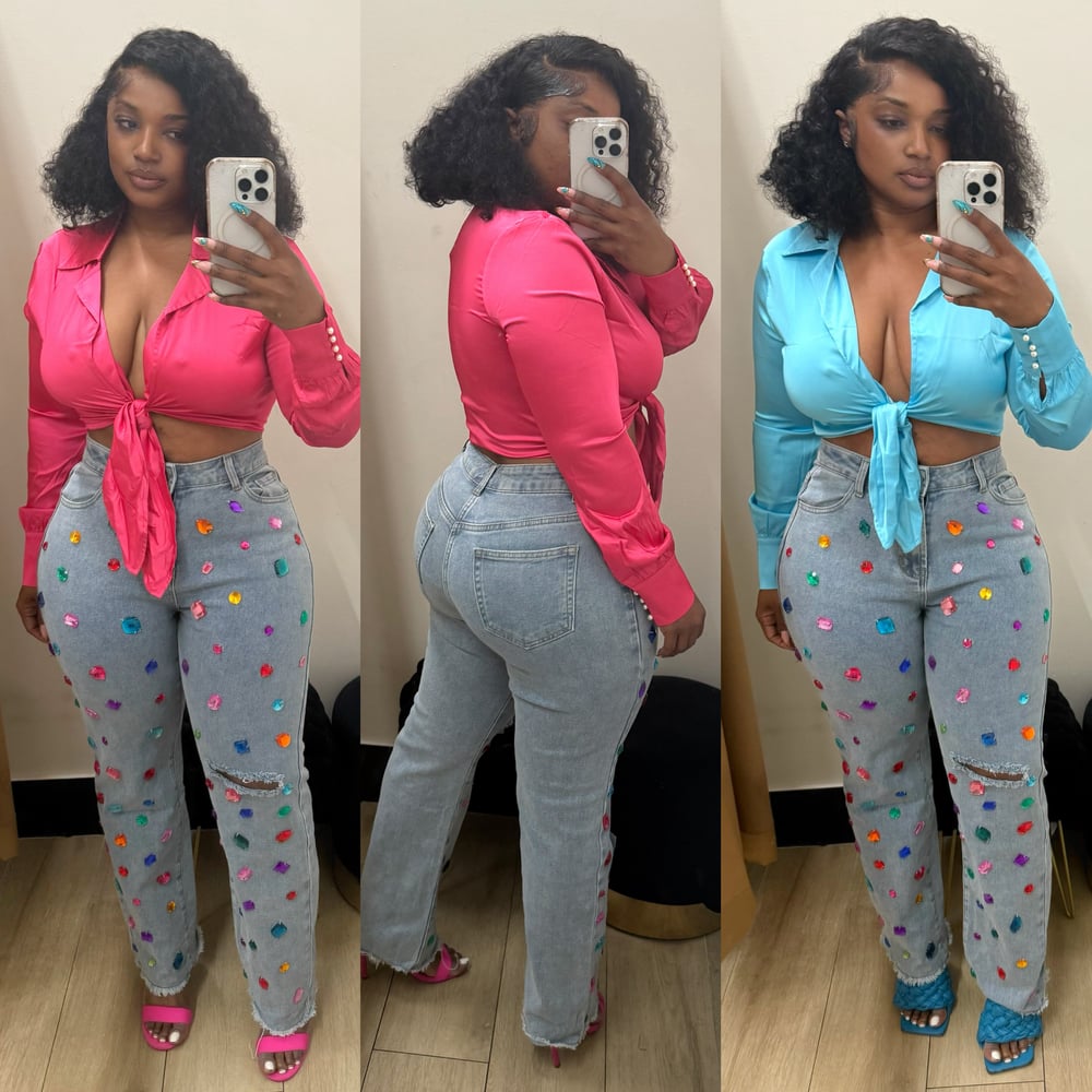 Image of JEWEL DENIM PANTS 