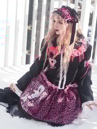 Image 6 of black cotton twill logo print long-sleeve blouse