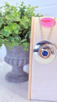 Large Blue Swirl Abalone Pendant