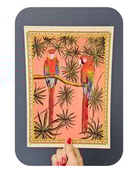 Image 1 of A4 - PARROTS AND PLANTS