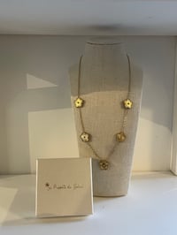 Image 2 of Pendant Five Flower Necklace Stainless Steel - No. 8