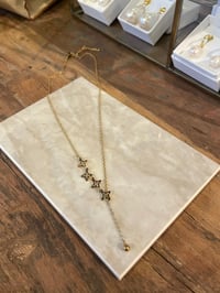 Image 1 of Four Star Detailed Necklace Stainless Steel - No. 9