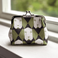 kiss-lock pouch dog green