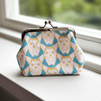 kiss-lock pouch corgi