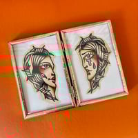 Split head painting (framed)