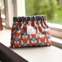 Bane(Spring Closure) pouch french bulldog orange