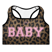 Image 1 of ‘CHANCE ELIJAH’ | ‘LEOPARD’ | ‘LOVER BABY’ | Padded Sports Bra