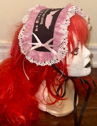 Image 2 of velveteen “angel wing” print headdress