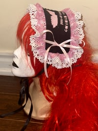 Image 4 of velveteen “angel wing” print headdress