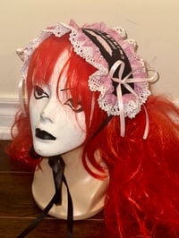 Image 3 of velveteen “angel wing” print headdress