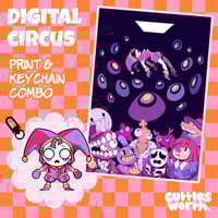 PREORDER Digital Circus Print and Keychain Combo