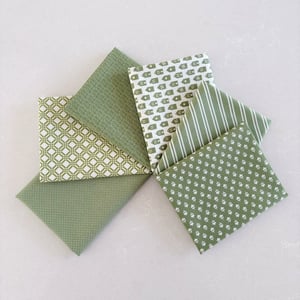 Image of B & C Green Fat Quarter Bundle of 10