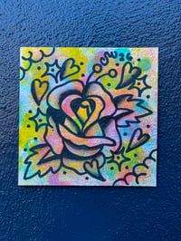 Image 1 of ‘Coming up Roses’ Tie dye Painting