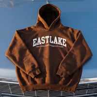 Image 1 of Brown East Lake Oversize Fleeced Hoodie  (Pre-Sale)
