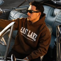 Image 2 of Brown East Lake Oversize Fleeced Hoodie  (Pre-Sale)