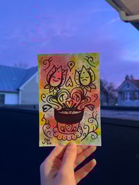 Image 2 of ‘Tulip Tango’ Tie dye Painting