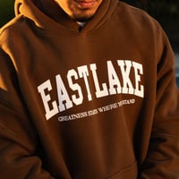 Image 3 of Brown East Lake Oversize Fleeced Hoodie  (Pre-Sale)