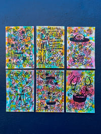 Image 2 of ‘Two drops’ Tie dye Painting