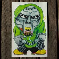 Image 3 of "lord quasimoto" and "MFDOOM" by Austin Ansbro (4-color Risograph Print)