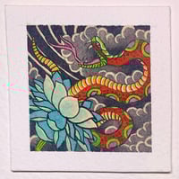 Snake/Lotus mini painting