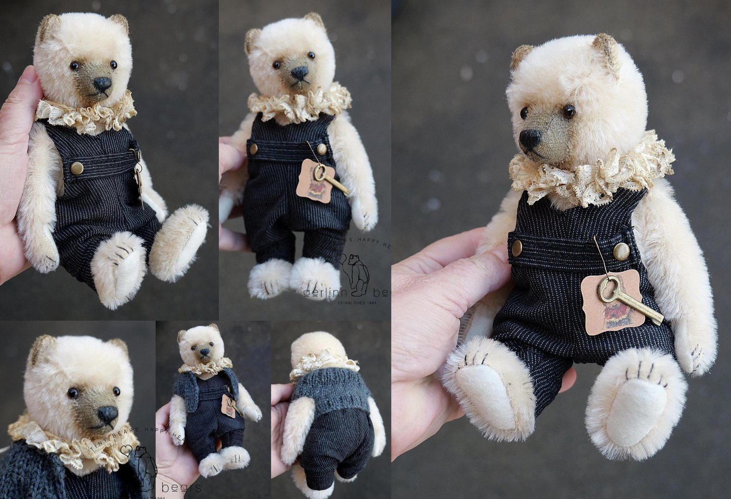 Image of One Of a Kind Mohair Artist Teddy Bear Art Doll from Aerlinn Bears