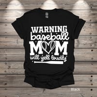 Image 5 of Loud Baseball Mom Adult